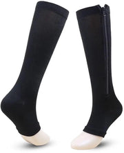 Compressi per piedi con cerniera - Calze compressivi - Aperti - Respiranti - Calze per piedi - 2 Pair - L/XL - Calze compressivi