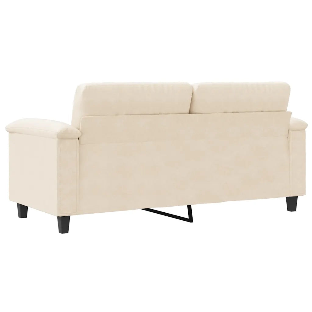 Divano a 2 Posti Beige 140 cm in Tessuto Microfibra 359566