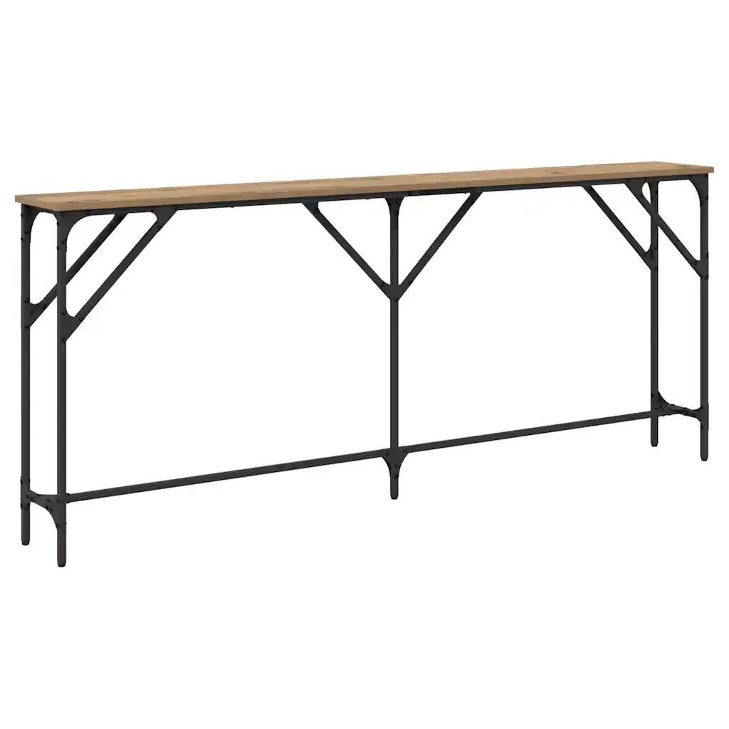 Tavolo consolle rovere artigianale 180 x 23 x 75 cm 871327