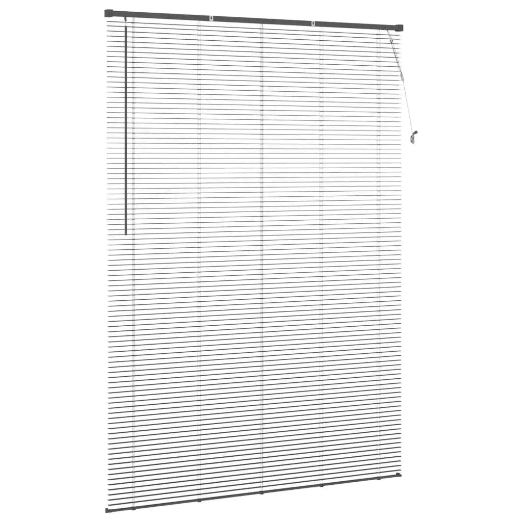 Tenda Veneziana | Tenda a lamelle Grigio Argento 213 x 140 cm 25 mm PVC
