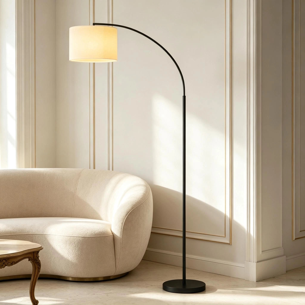 Lampada da terra ad arco moderna con telecomando, lampada da terra elegante, lampada da terra di design (solo lampada da terra ad arco, batteria non i