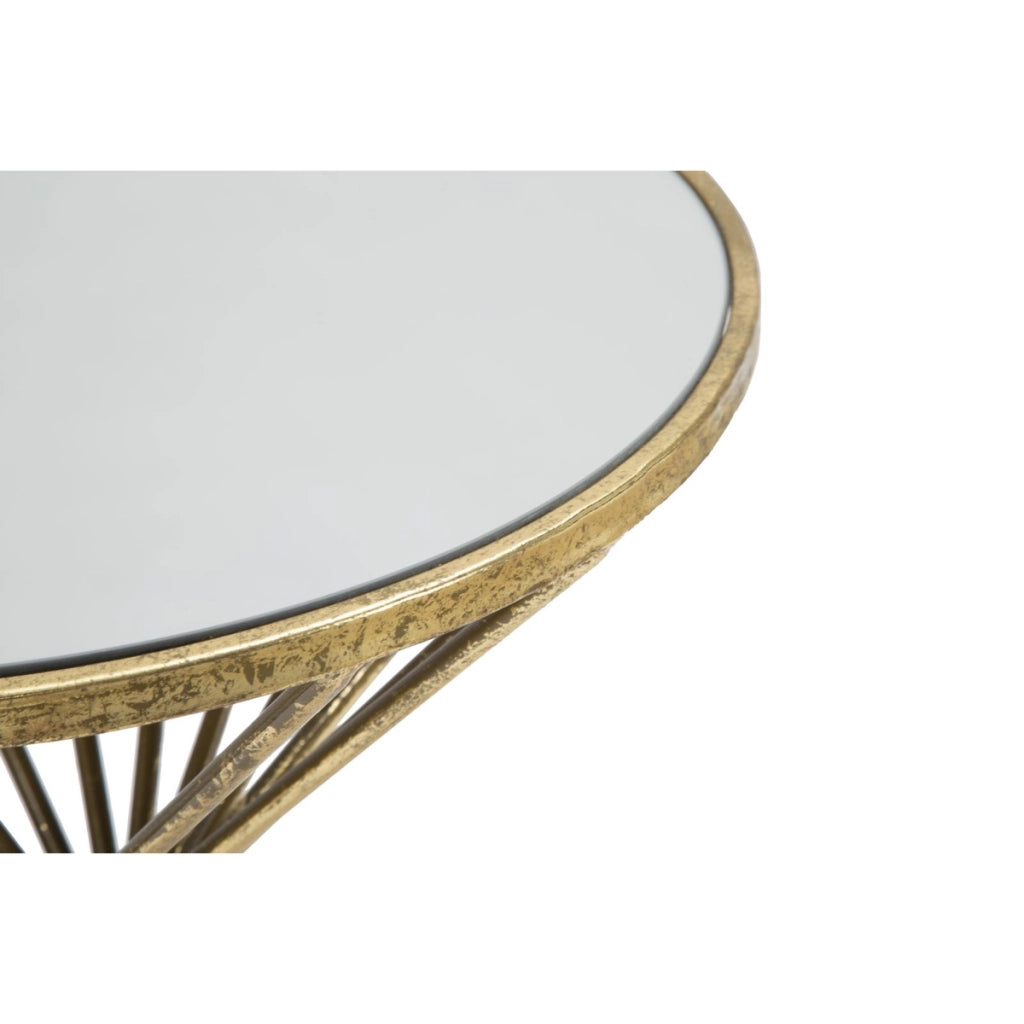 Tavolino VKH549, Oro, Metallo, 42x42x50 cm