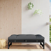 Sedia da giardino-Poggiapiedi da Giardino 120x80 cm Legno Massello di Pino Nero 490137