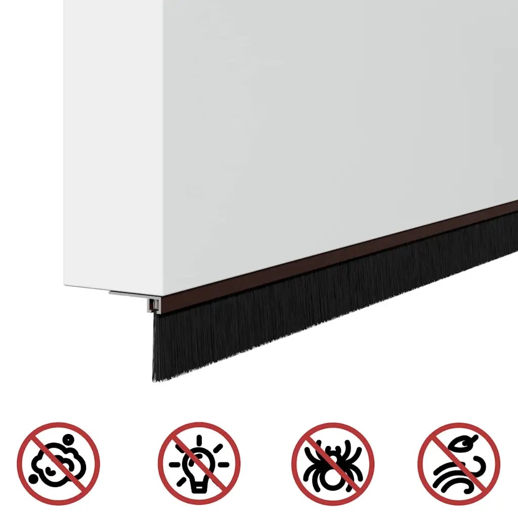 Spazzole per porte autoadesive 2 pz Marrone 100 cm CFW9565396