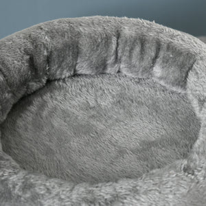 Albero Tiragraffi Ø60x136 cm con Lettino e Pallina Grigio