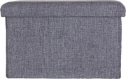 Cassa di Stoccaggio Reclinabile - 76 x 38 x 38 cm - Cassetto con Copertura Rivestita con Poggiatesta di Stoccaggio Box da Giardino