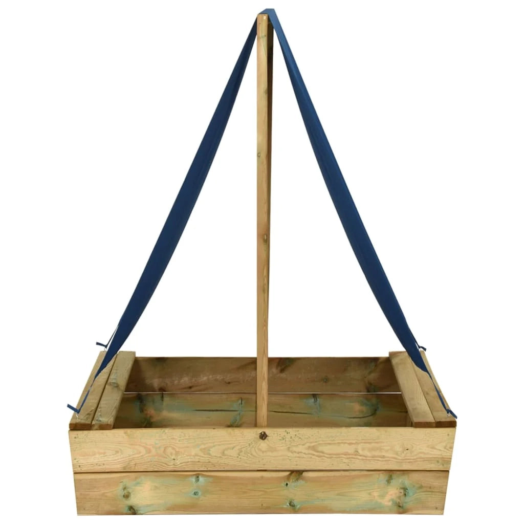 Sabbiera con tetto 80 x 60 x 97,5 cm legno di pino impregnato 02_0005057