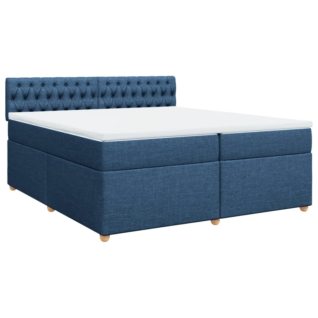 Giroletto a Molle con Materasso Blu 200x200 cm in Tessuto 3286800