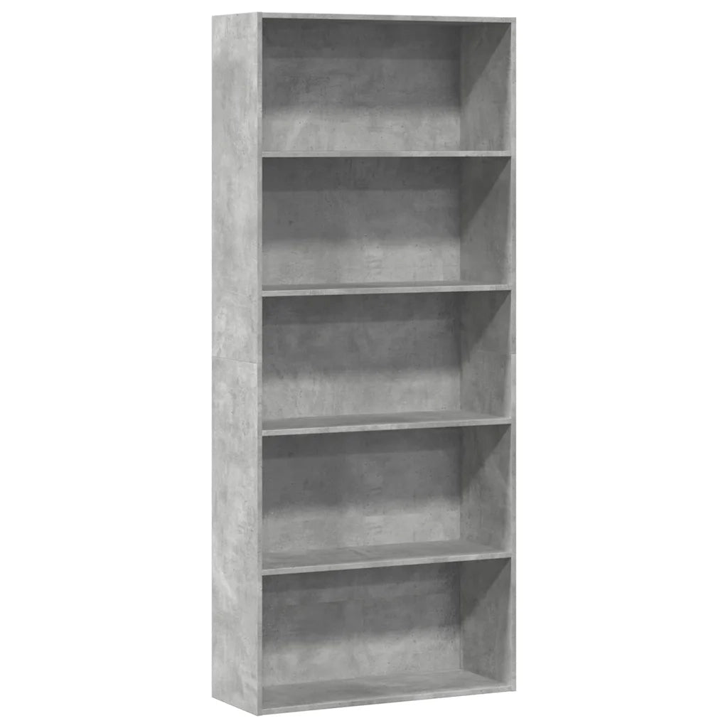 Libreria Grigio Cemento 80x30x189 cm in Legno Multistrato 3314672