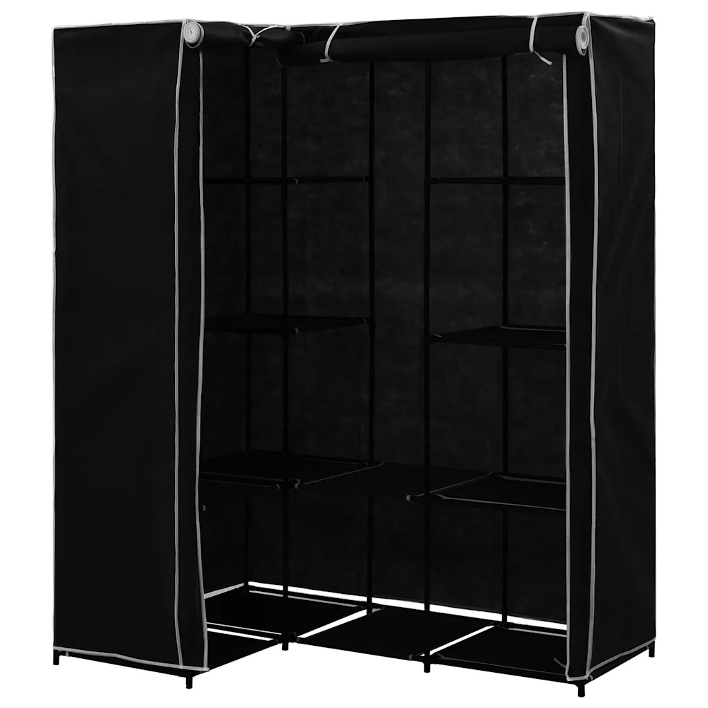 Armadio Angolare Nero 130x87x169 cm CFW6590460