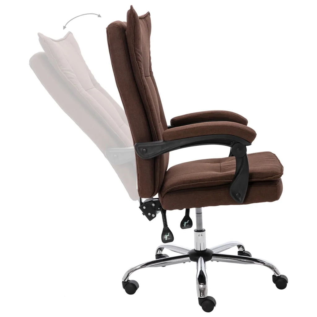 Sedia da Ufficio Marrone in Tessuto cod mxl 34061