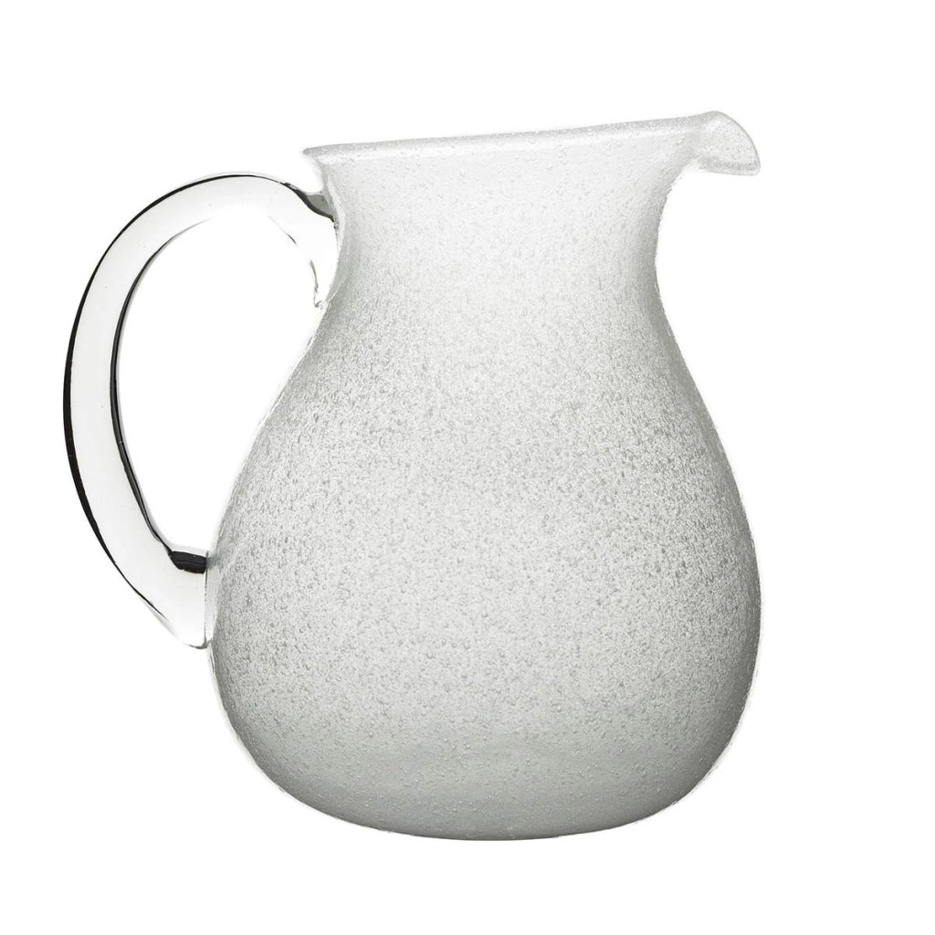 Caraffa Pitcher white transparent Memento Originale in vetro soffiato 1,6 L