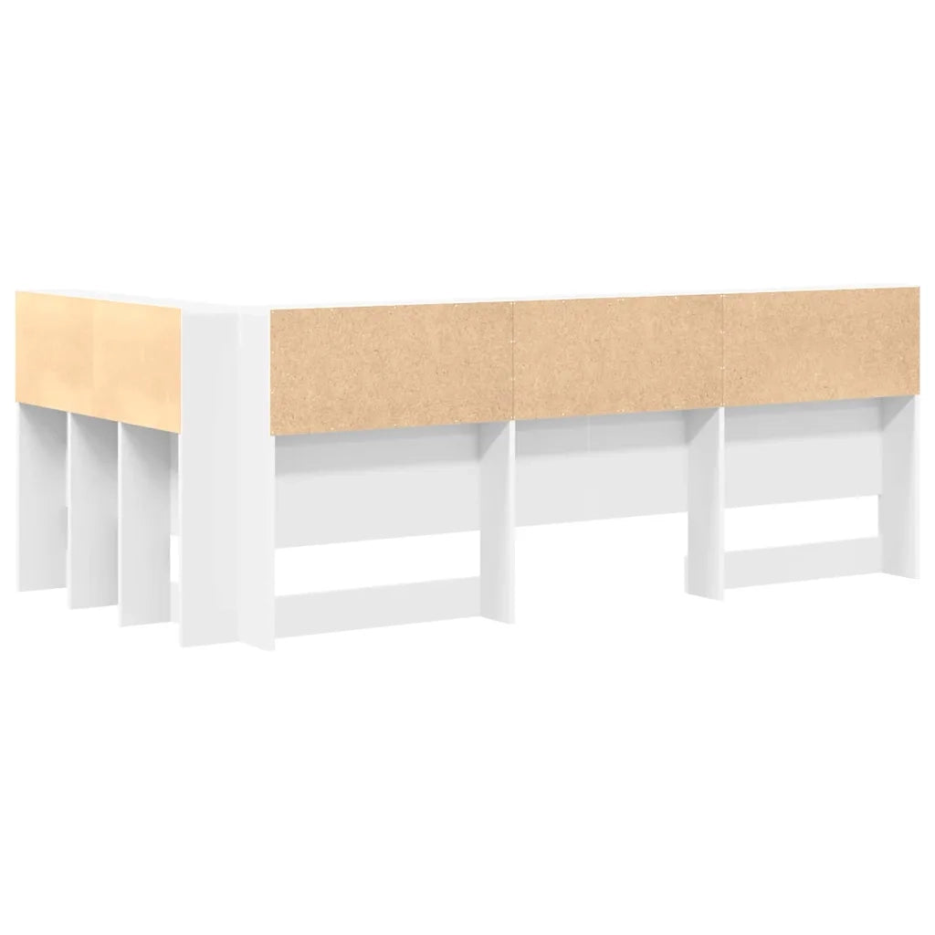 vidaXL Testata contenitore Bianco 100 cm Legno multistrato