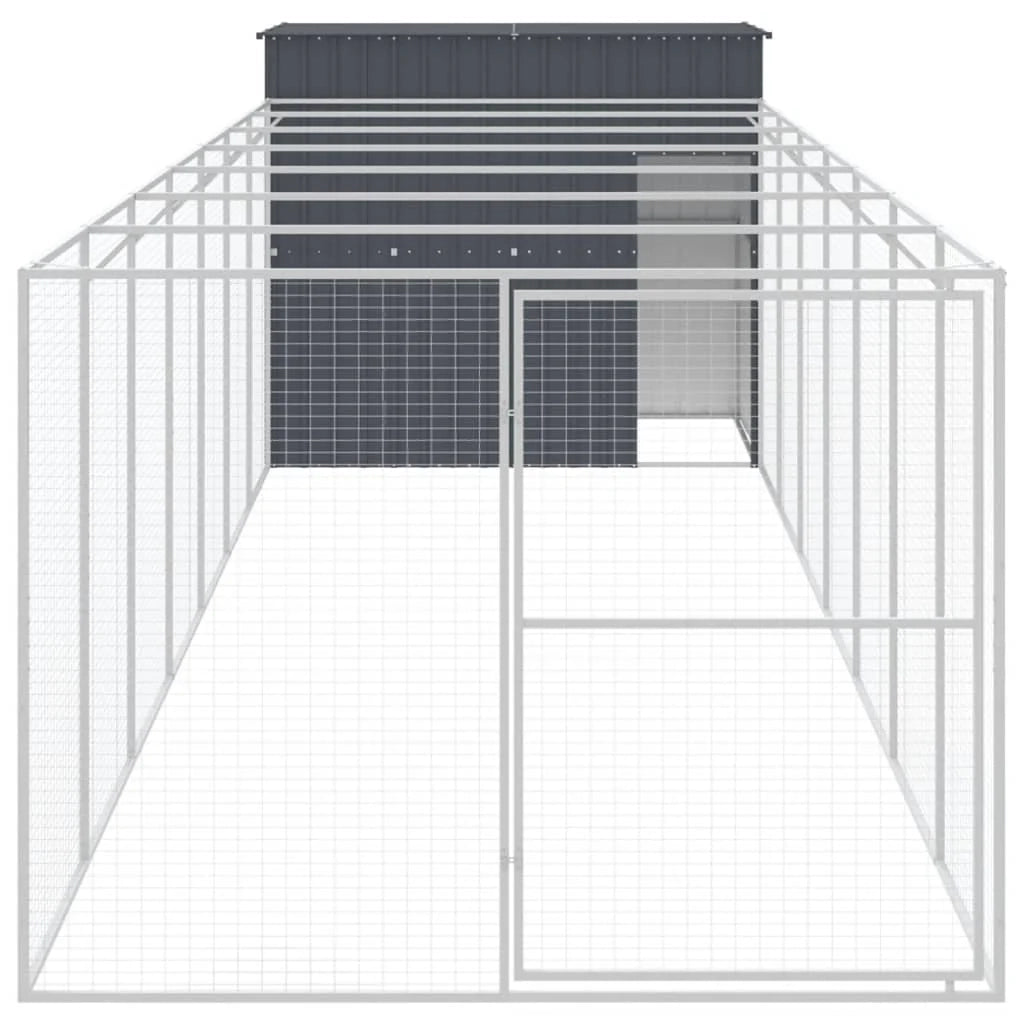Cuccia per cani con recinto 214 x 865 x 181 cm antracite 02_0043487