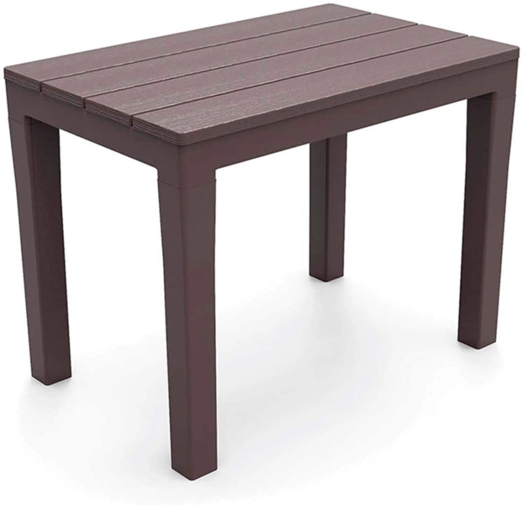 PANCHINA/TAVOLO DOPPIAFUNZIONE TIMOR IN POLIPROPILENE DA ESTERNO MOKA 60 X 38 X 45 CM