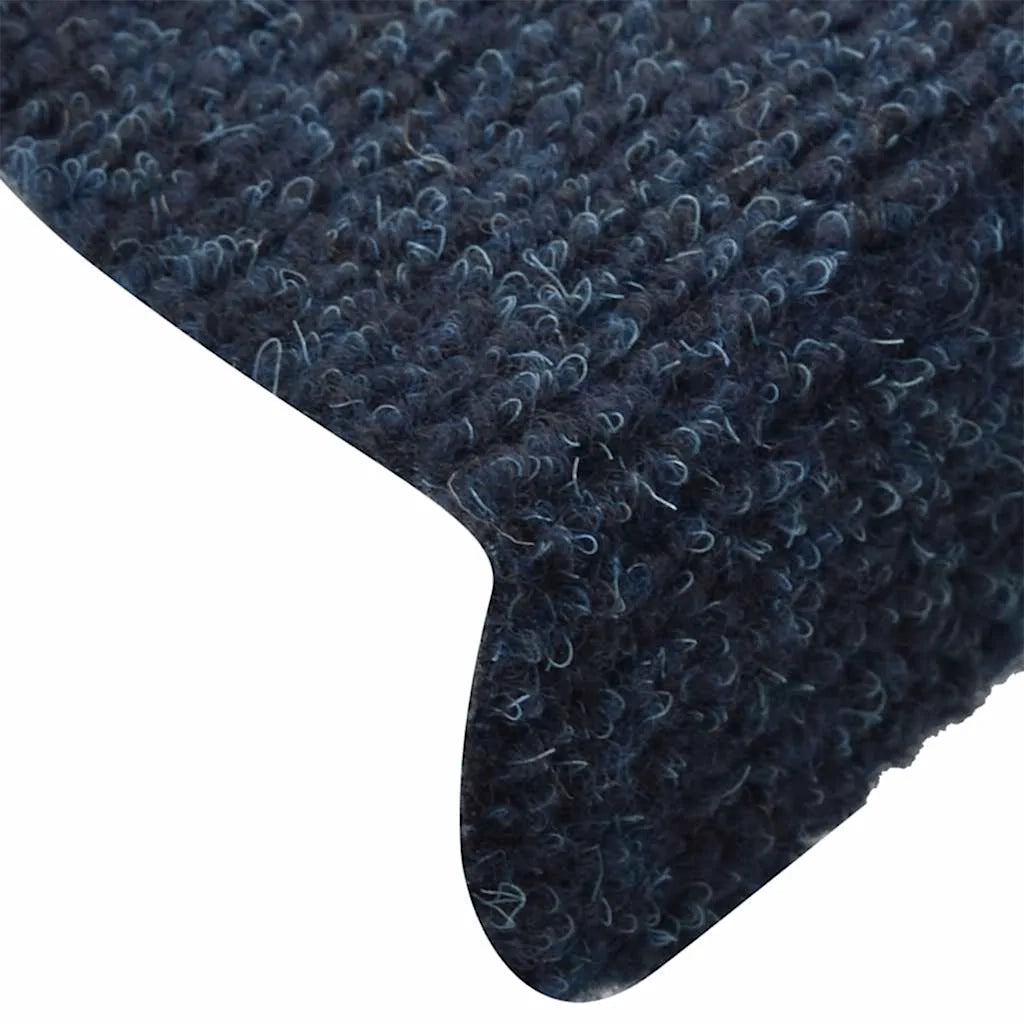Tappetini per scale autoadesivi 10 pz 65x21x4 cm blu navy semicircolari grandi 149719