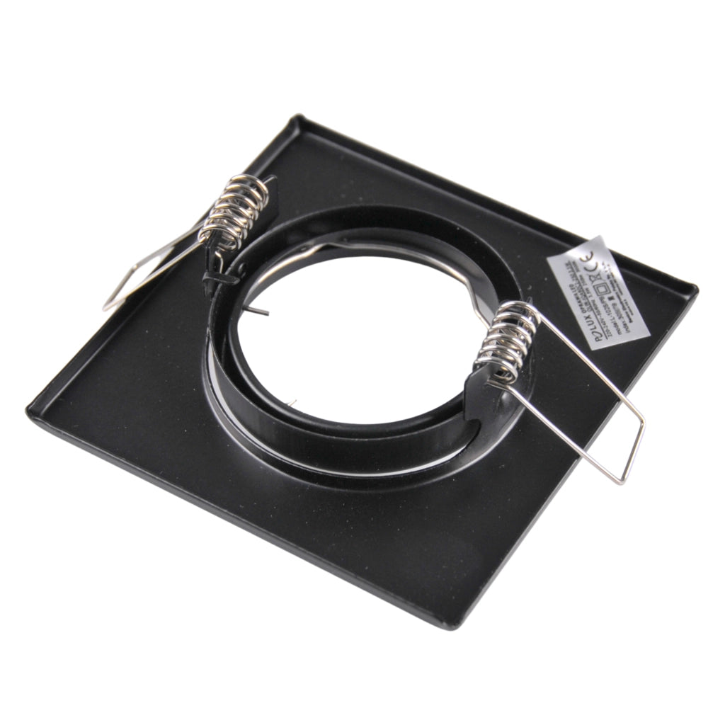 Faretto incasso quadrato nero orientabile MR16 Polux OPIN