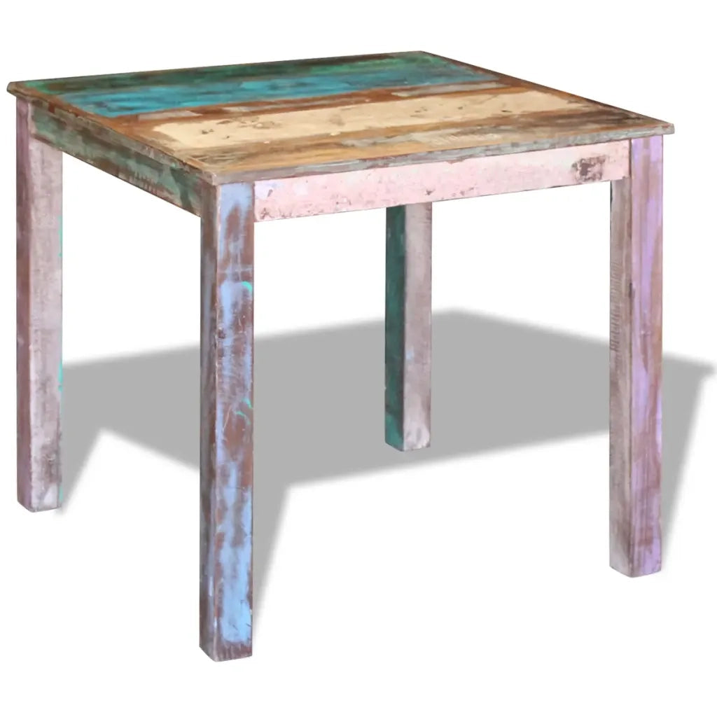 Tavolo da Pranzo in Legno Massello di Recupero 80x82x76 cm 243452