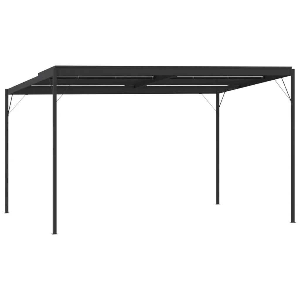 Gazebo con Tetto Antracite 4x3x2,5 m in Alluminio e Acciaio