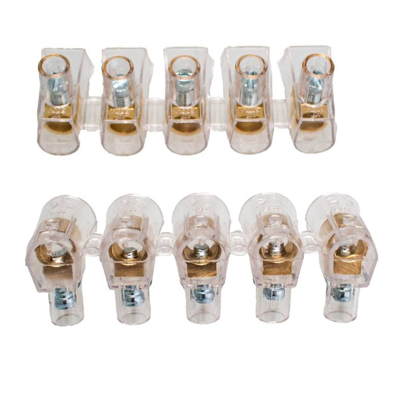 Morsetti Unipolari 2 Stecche da 5 Pezzi Sezione 10 mm²