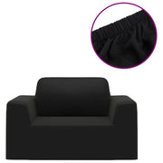 Fodera Elasticizzata per Divano in Jersey di Poliestere Nero CFW4225194