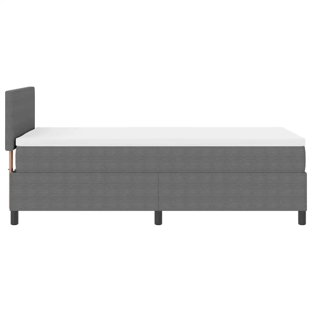 Letto a Sorgente LED Grigio chiaro e bianco 100 x 200 cm 3337587