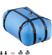 Sacca di stoccaggio acqua pieghevole da 35 galloni, borsa di acqua portatile duratura in TPU, serbatoio d'acqua leggero e flessibile per esterni, campeggio e irrigazione.