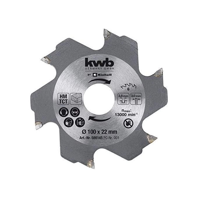Kwb Fresa Di Ricambio D.22X100 Mm Spessore 3,8 Mm - 6 Denti