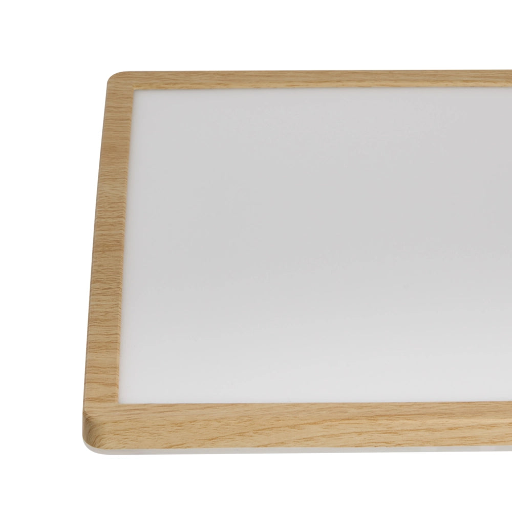 Plafoniera LED Marrone Chiaro in Materiale Sintetico Quadrata 30 cm Pannello Luminoso LED a Filo Soffitto con Telecomando
