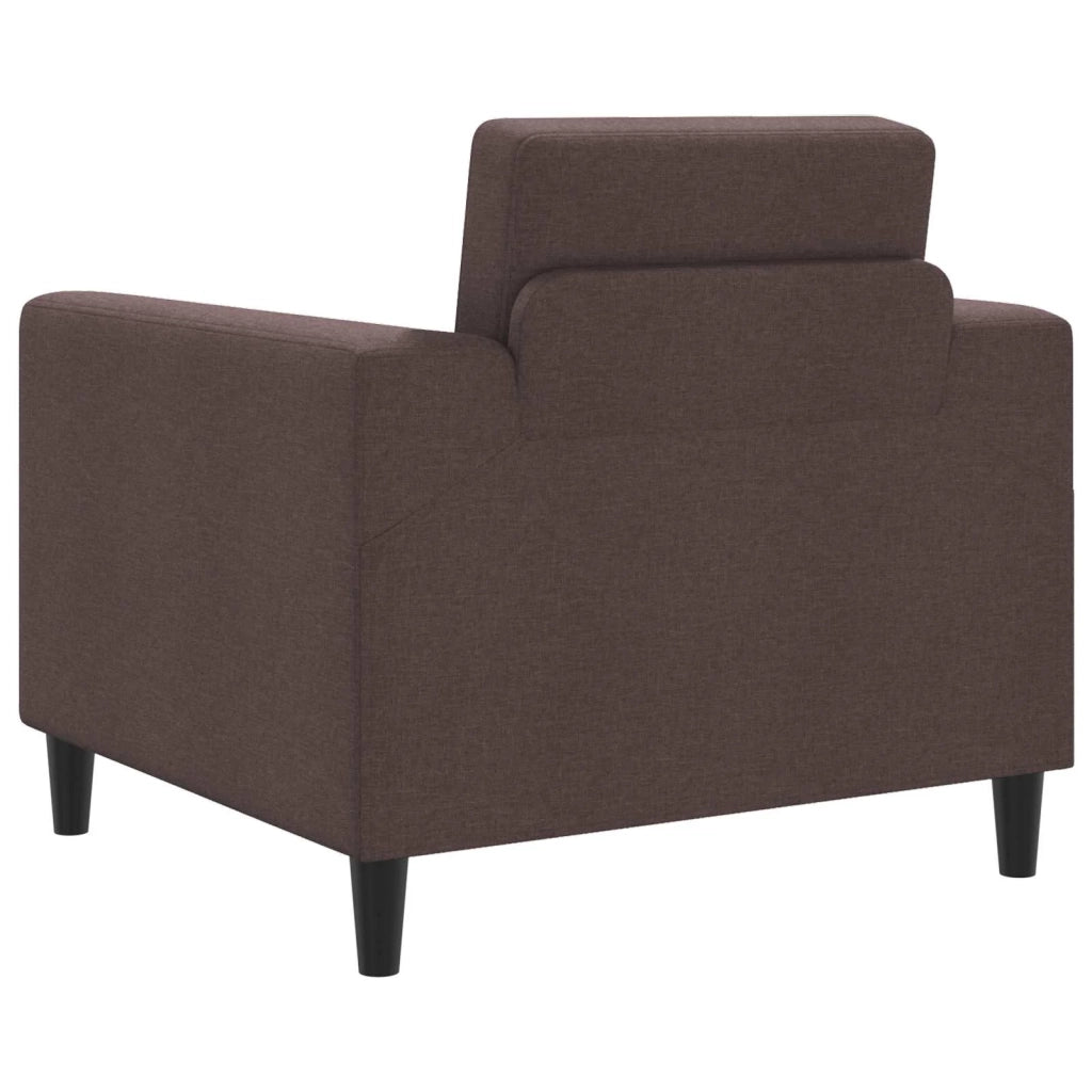 Poltrona-Divano Sedia-Poltroncina Marrone Scuro Tessuto 222436