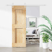 Porta scorrevole Naturale e Bianco 70 x 210 cm