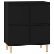 Credenza | Madia | Buffet da pranzo | Armadio da pranzo Nero 60x35x70 cm in Legno Multistrato