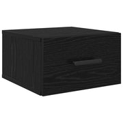Comodino | Armadio da Notte | Mobiletto da notte Rovere Nero 35 x 35 x 20 cm Legno multistrato