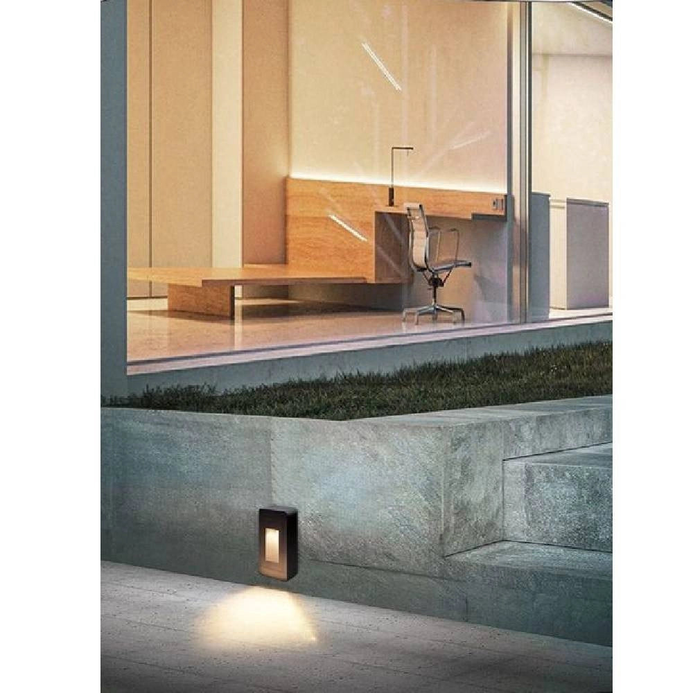 Trade Shop - Segnapasso Da Esterno Faretto 12 Watt Ip65 Nero Luce Calda Fredda Naturale Es62 -