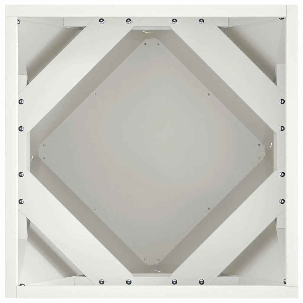 Fioriera 2 pcs Bianco 40 x 40 x 40 cm Acciaio 883825