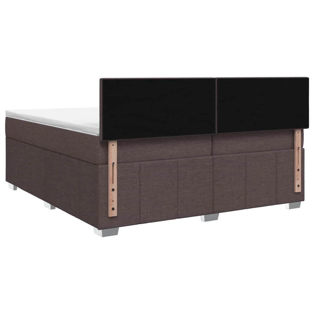 Letto box spring con materasso Marrone Scuro 200 x 200 cm 3452757