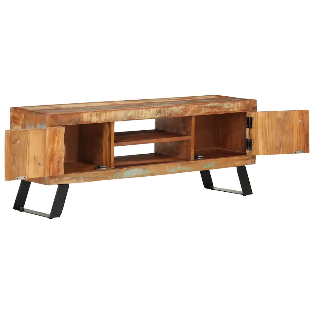Mobile Porta TV 112x30x45 cm in Legno Massello di Recupero 354321