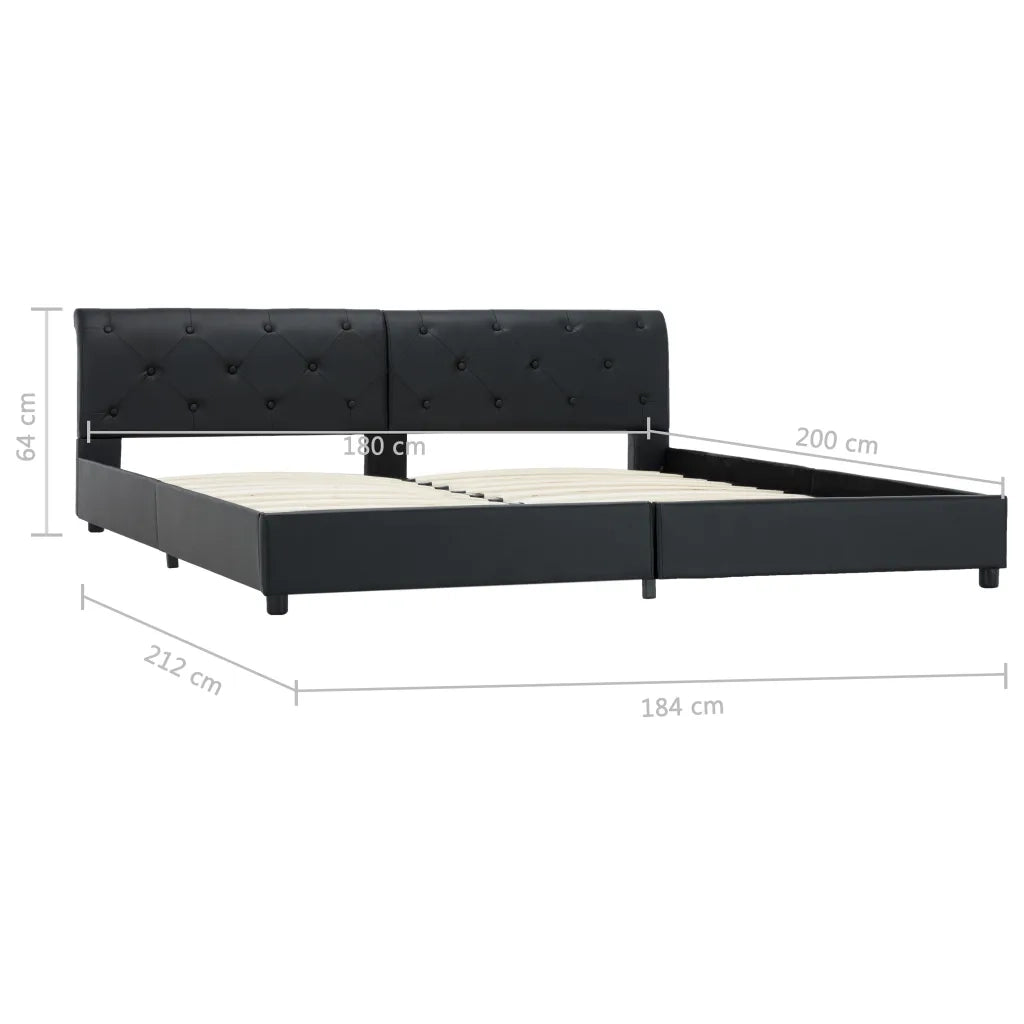 Giroletto Nero in Similpelle 180x200 cm cod mxl 62273