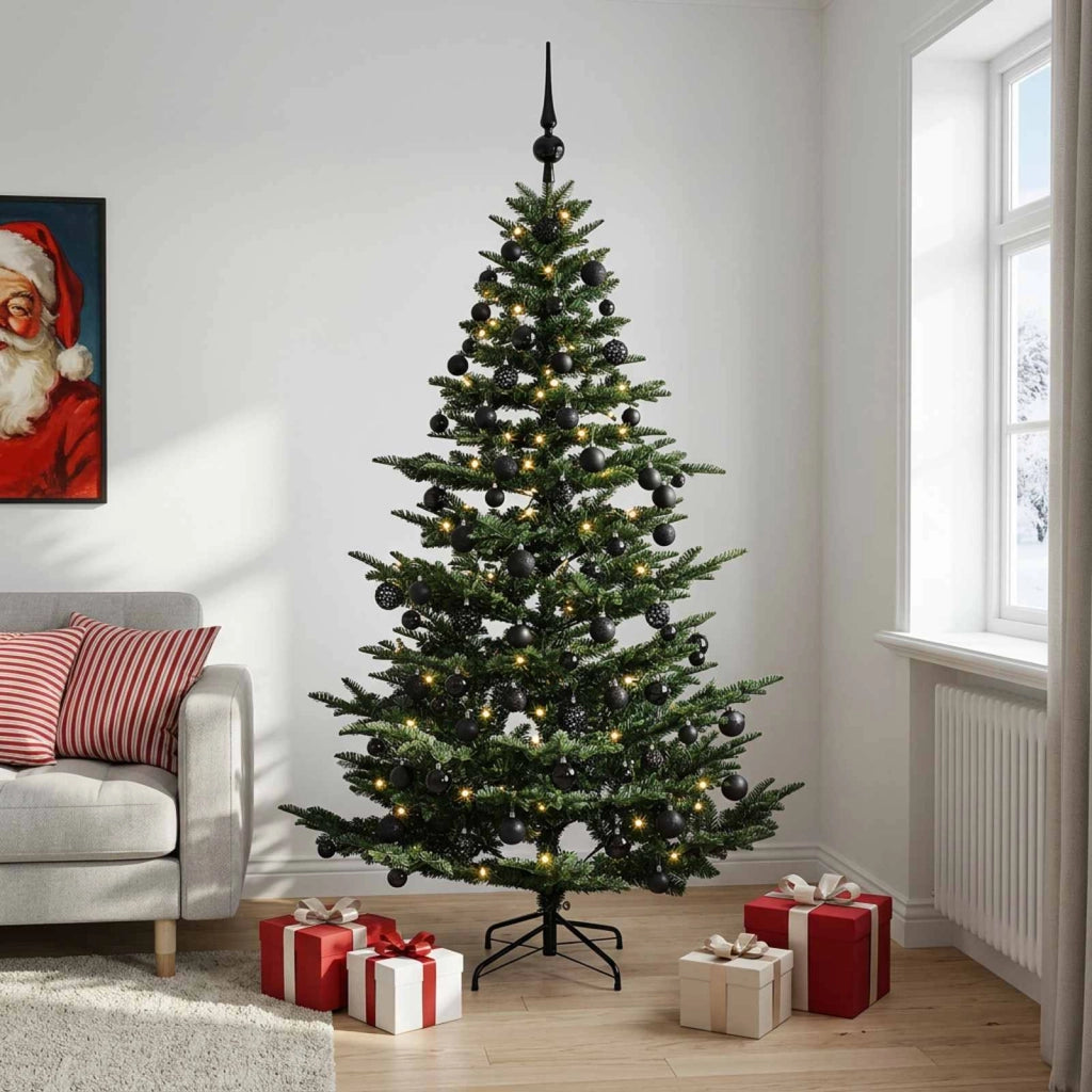 Albero di Natale artificiale con palline 240 cm 300 LED 3466390