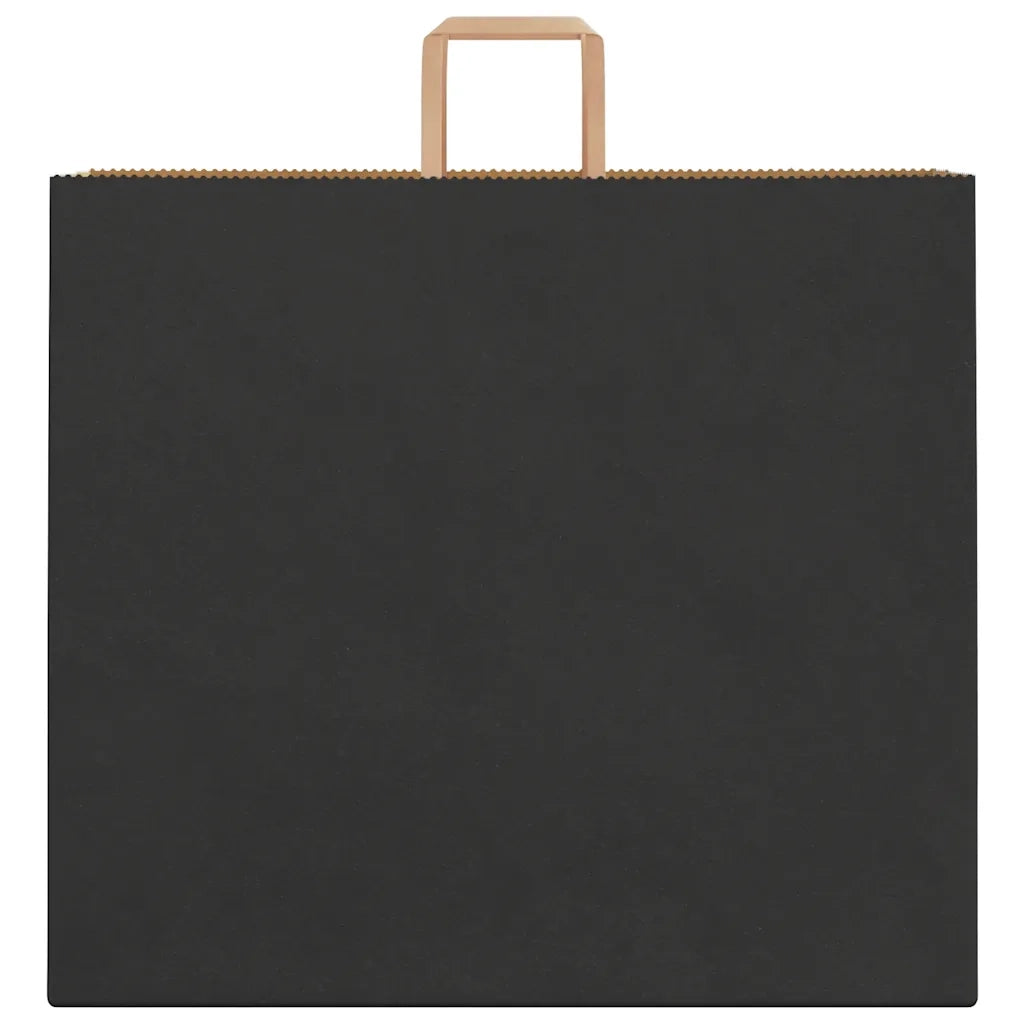 vidaXL Sacchetti di Carta 250 pz con Manici Neri 54x15x49 cm
