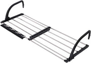 Pannello di asciugatura pieghevole grigio per balcone - Pannelli per asciugatrice a rullo radiatore - Ospite per asciugamani, abbigliamento, intimo, scarpe, calze (59x38cm)