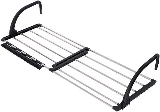 Pannello di asciugatura pieghevole grigio per balcone - Pannelli per asciugatrice a rullo radiatore - Ospite per asciugamani, abbigliamento, intimo, scarpe, calze (59x38cm)