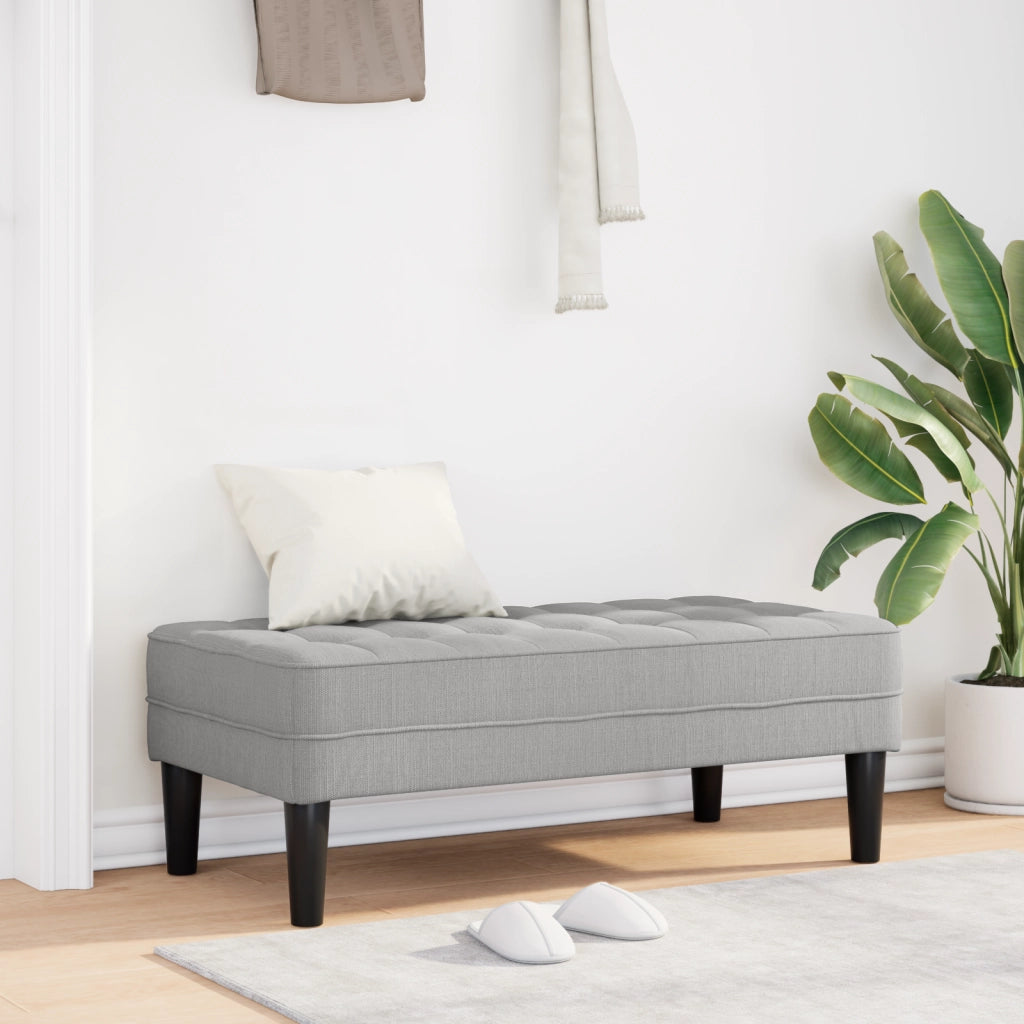Panca  Grigio Nuvola 113x57x39 cm Tessuto