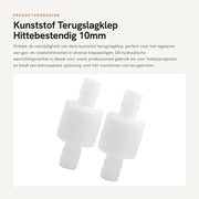 Terugslagklep a 10mm - Resistente al calore - Valvola unidirezionale idraulica - 2 pezzi - Resistenza termica 100°C - Buona stabilità e durata
