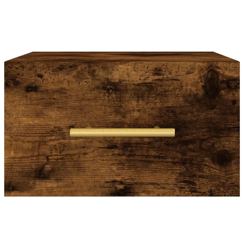 Comodino a Muro Rovere Fumo 35x35x20 cm 829798