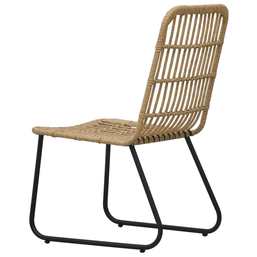 Set da Pranzo da Giardino 3 pz in Polyrattan e Vetro 3060237