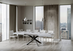 Tavolo Allungabile 180-284x90x77 cm Volantis Bianco Frassino