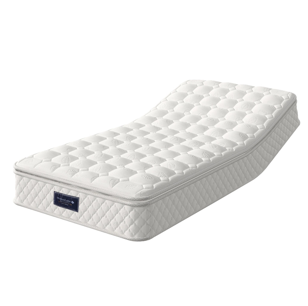Materasso a molle insacchettate 90x200 cm H3; 7 zone; altezza 25 cm; bianco