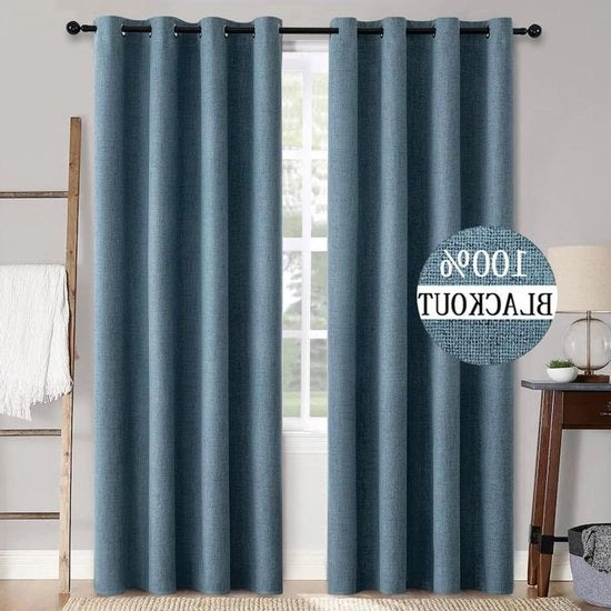 Set di tende termo-isolanti opache, 2 pezzi, 140 x 260 cm