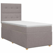 Letto box spring con materasso Tortora 90 x 200 cm Tessuto 3453799